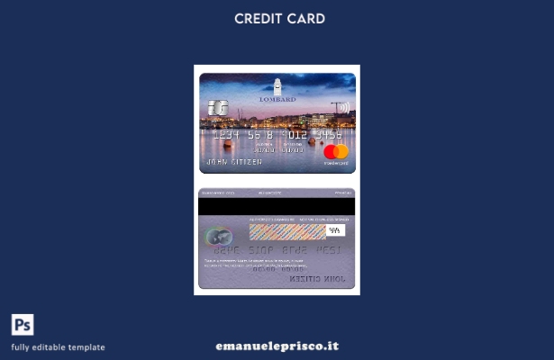 modello mastercard Malta Lombard Bank in stile verificato