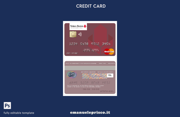 modello mastercard Myanmar Yoma Bank in stile verificato