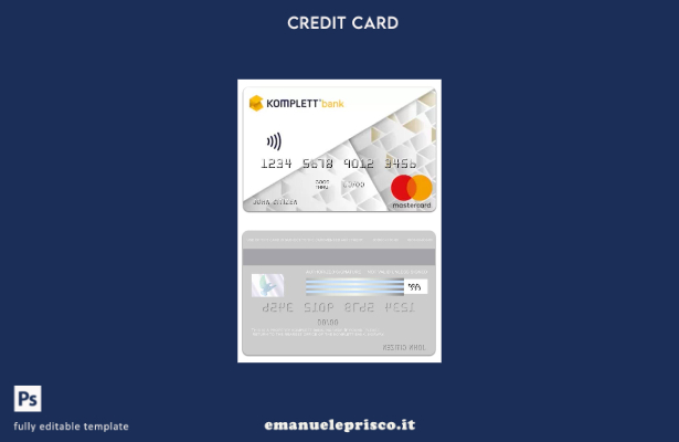 modello mastercard Norvegia Komplett Bank in stile verificato