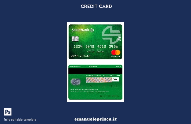 modello mastercard Sekerbank Turchia in stile verificato