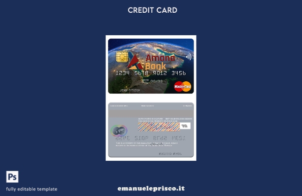 modello mastercard Somalia Amana Bank in stile verificato