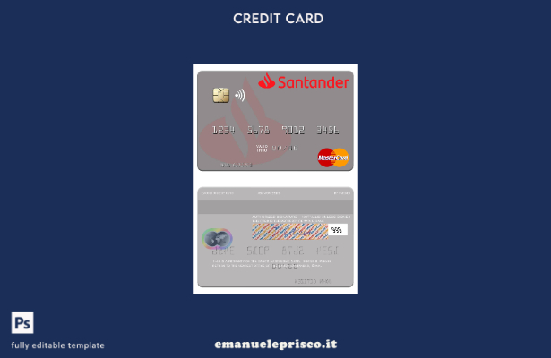 modello mastercard Spagna Banco Santander stile verificato