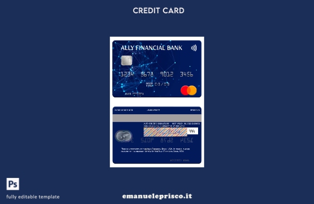 modello mastercard USA Ally Financial Bank in stile verificato