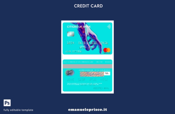 modello mastercard USA Citigroup Bank in stile verificato