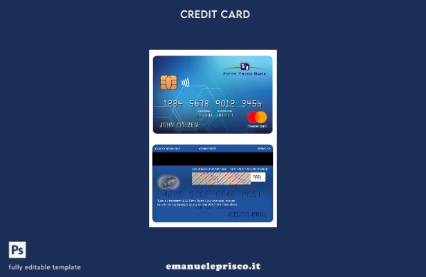 modello mastercard USA Fifth Third Bank in stile verificato