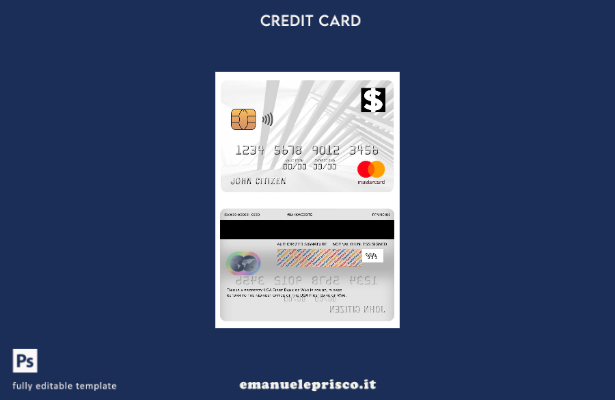 modello mastercard USA First Bank of Wiki in stile verificato