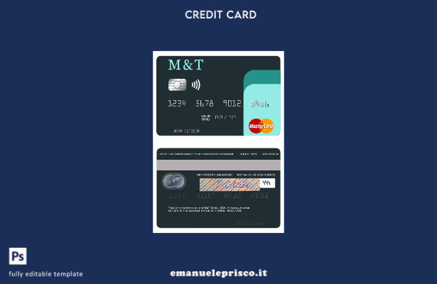modello mastercard USA M&T Bank in stile verificato