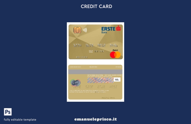modello mastercard Ungheria Erste Bank in stile verificato
