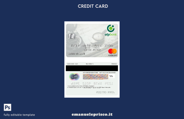 modello mastercard Ungheria OTP Bank in stile verificato