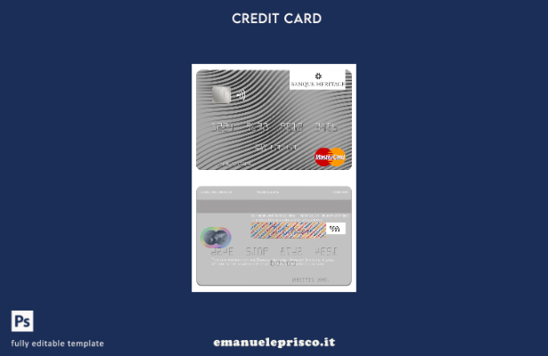 modello mastercard Uruguay Banque Heritage in stile verificato
