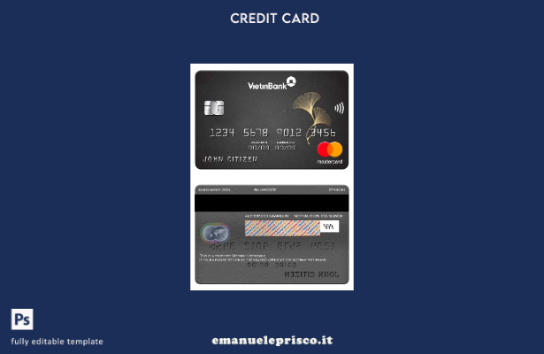 modello mastercard Vietnam Vietinbank in stile verificato