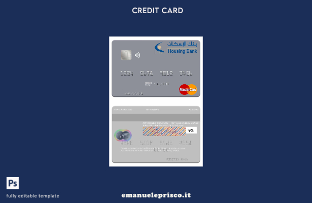modello mastercard Yemen Housing Bank in stile verificato