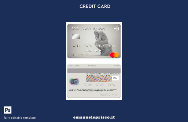 modello mastercard della Australian Military Bank in stile verificato Australia