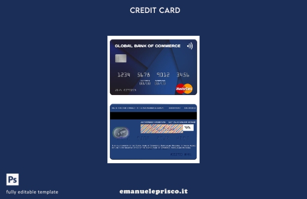 modello mastercard della Banca Globale di Commercio di Antigua e Barbuda in stil
