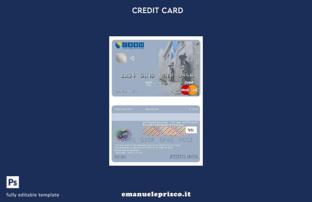 modello mastercard della Banca centrale della Bosnia ed Erzegovina in stile veri