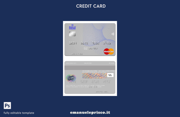 modello mastercard della Banca d'Irlanda in stile verificato