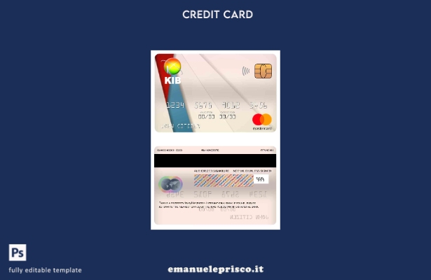 modello mastercard della Banca internazionale del Kurdistan iracheno in stile ve