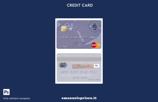 modello mastercard della Sudan El Nilein Bank in stile verificato