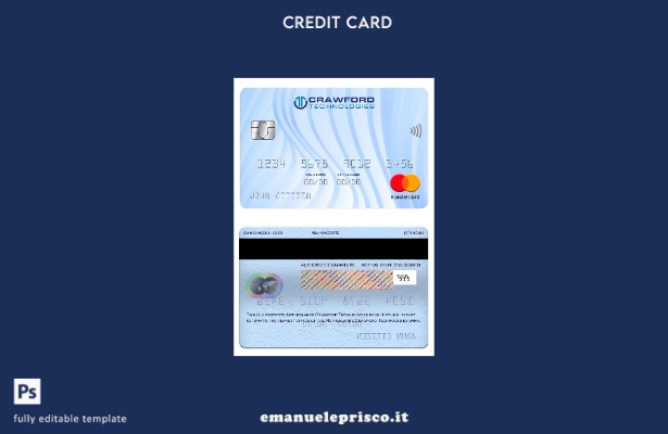 modello mastercard di Crawford Technologies Bank Paesi Bassi (Olanda) stile veri