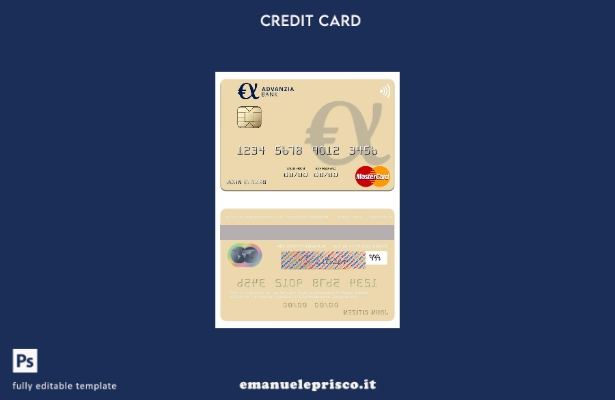 modello mastercard lussemburghese Advanzia Bank in stile verificato