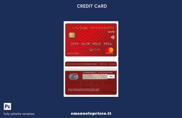 modello mastercard mondiale Jordan Bank of Jordan in stile verificato