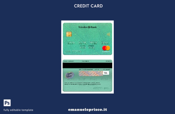 modello mastercard olandese Triodos Bank in stile verificato