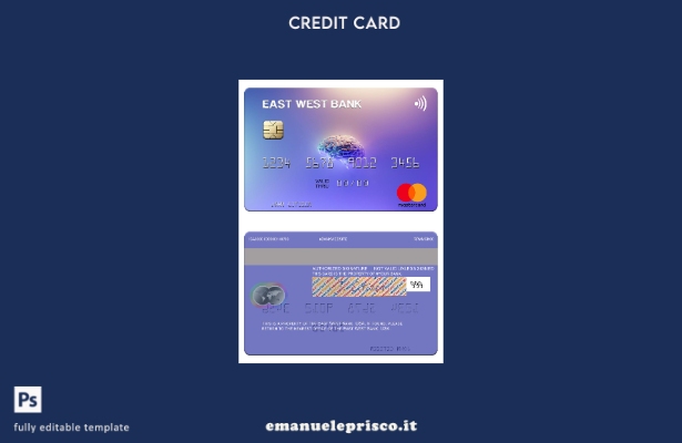 modello mastercard stile verificato USA East West Bank