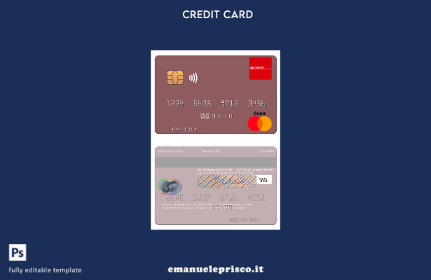 modello mastercard tailandese Calyon Bank in stile verificato