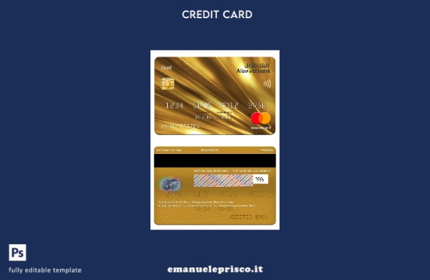 modello oro mastercard Arabia Saudita Alawwal Bank in stile verificato