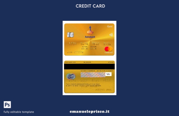 modello oro mastercard Rabobank olandese stile verificato