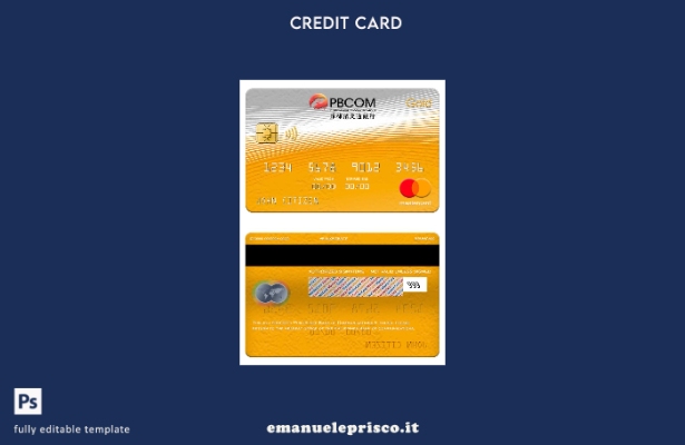 modello oro mastercard della Banca delle Comunicazioni delle Filippine stile ver