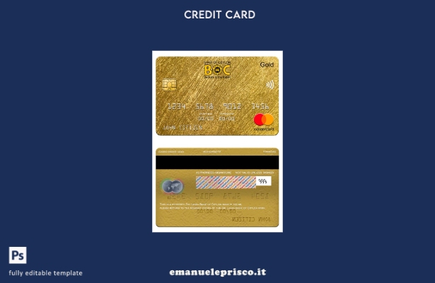 modello verificato in oro della Mastercard Bank della Banca di Ceylon dello Sri
