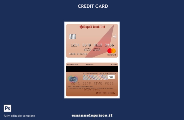 stile verificato Banca Rupali del Bangladesh, modello mastercard