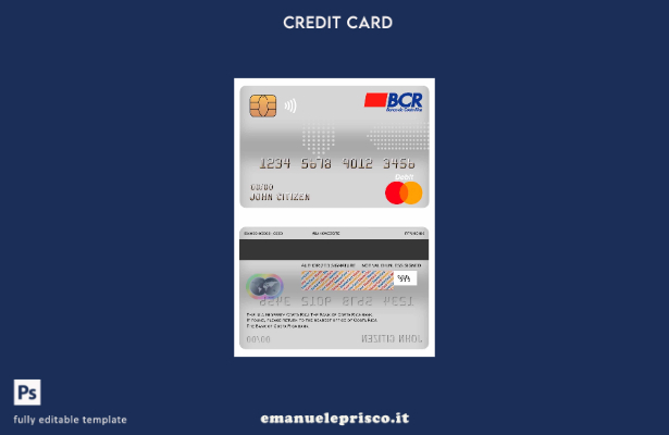 stile verificato Costa Rica Modello di carta di debito principale della banca de