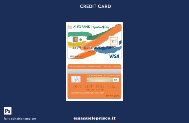 stile verificato Il visto Egitto Alexbank ispira il modello di carta di credito