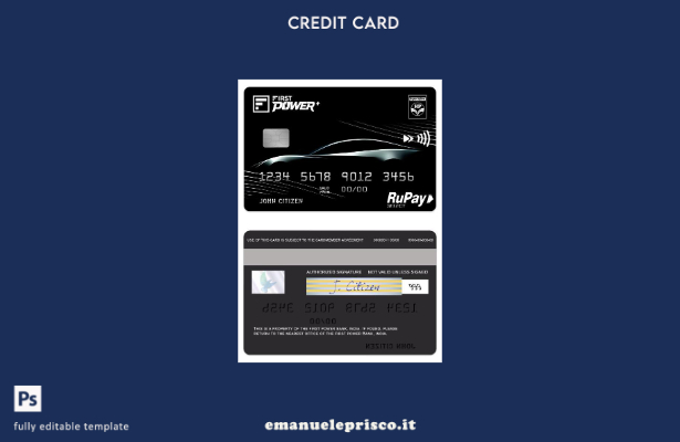 stile verificato India IDFC First Power Plus RuPay Seleziona modello di carta di