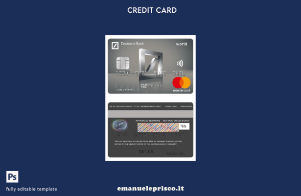 stile verificato Modello Mastercard Platinum della Germania Deutsche Bank