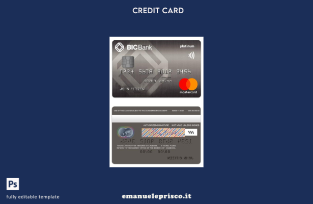 stile verificato Modello Mastercard platino di credito Cambogia BICBank
