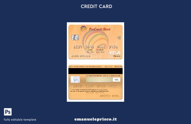 stile verificato Modello Moldavia ProCredit Bank Visa Electron