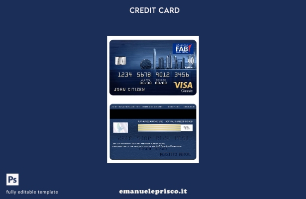 stile verificato Modello classico di visto bancario per il primo Abu Dhabi degli