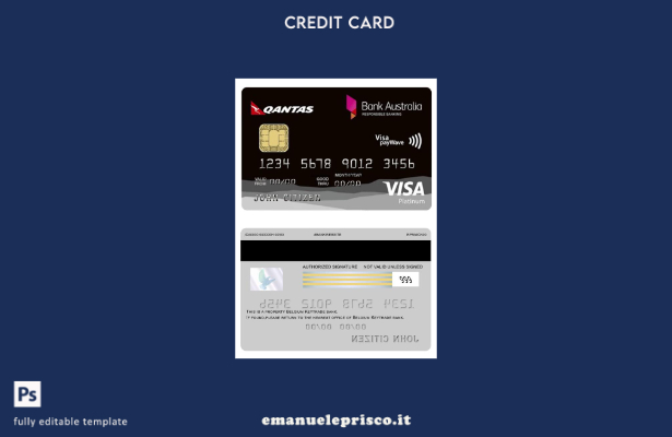 stile verificato Modello di carta Visa Australia Bank Australia Platinum Rewards