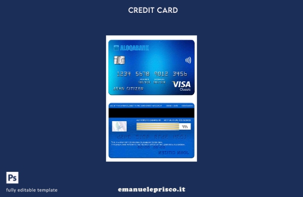 stile verificato Modello di carta classica per visto Aloqabank dell'Uzbekistan