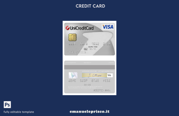 stile verificato Modello di carta classica per visto Austria UniCredit