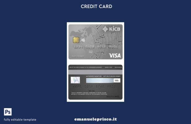 stile verificato Modello di carta classica per visto Kirghizistan KICB Bank