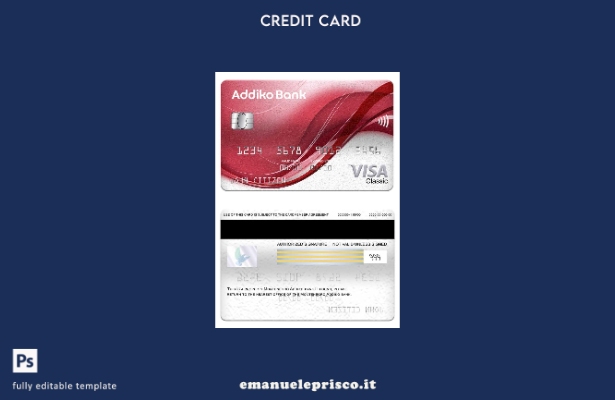 stile verificato Modello di carta classica per visto Montenegro Addiko Bank