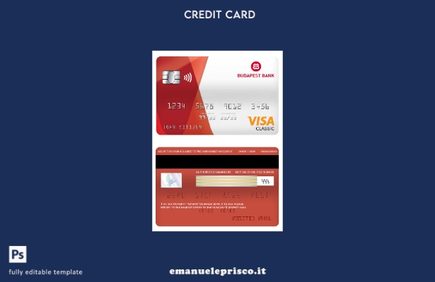 stile verificato Modello di carta classica per visto bancario Ungheria Budapest