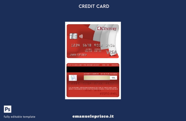 stile verificato Modello di carta classico per visto bancario USA Georgia Gaines