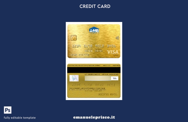 stile verificato Modello di carta d'oro per visto bancario ipotecario Giamaica