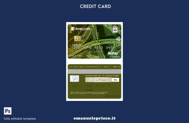 stile verificato Modello di carta di credito India HPCL Bank of Baroda ENERGIE