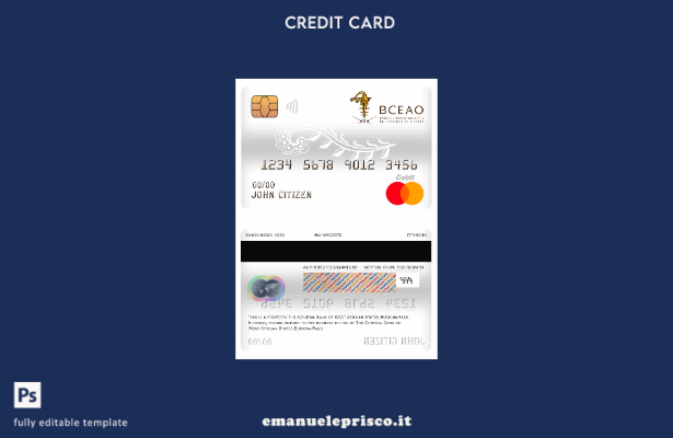 stile verificato Modello di carta di debito principale della Banca Centrale degl